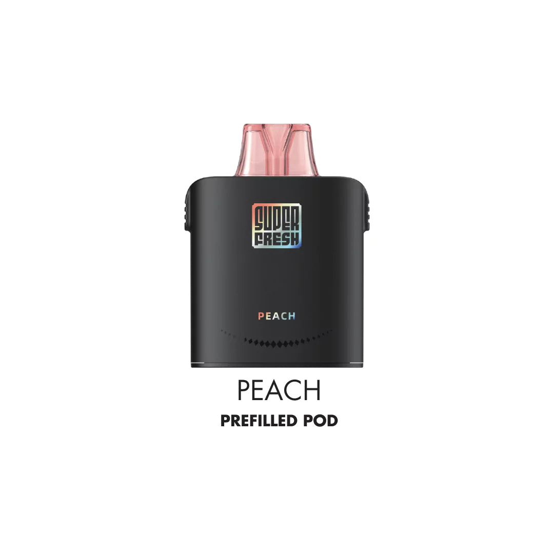 Super Fresh XP-18000 Pod – Peach flavour with 50mg nicotine salt option