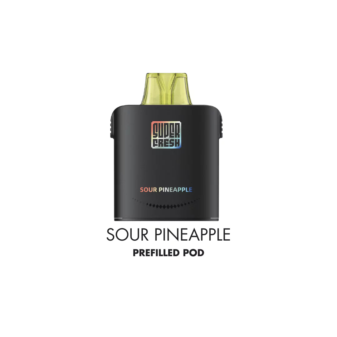 Super Fresh XP-18000 Pod – Sour Pineapple flavour in a balanced 50:50 PG/VG formula