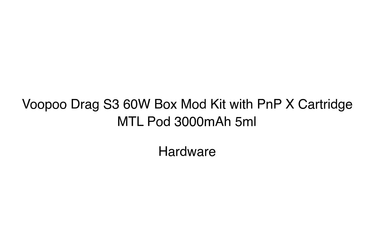 Voopoo Drag S3 60W Box Mod Kit with PnP X Cartridge MTL Pod 3000mAh 5ml - Hardware