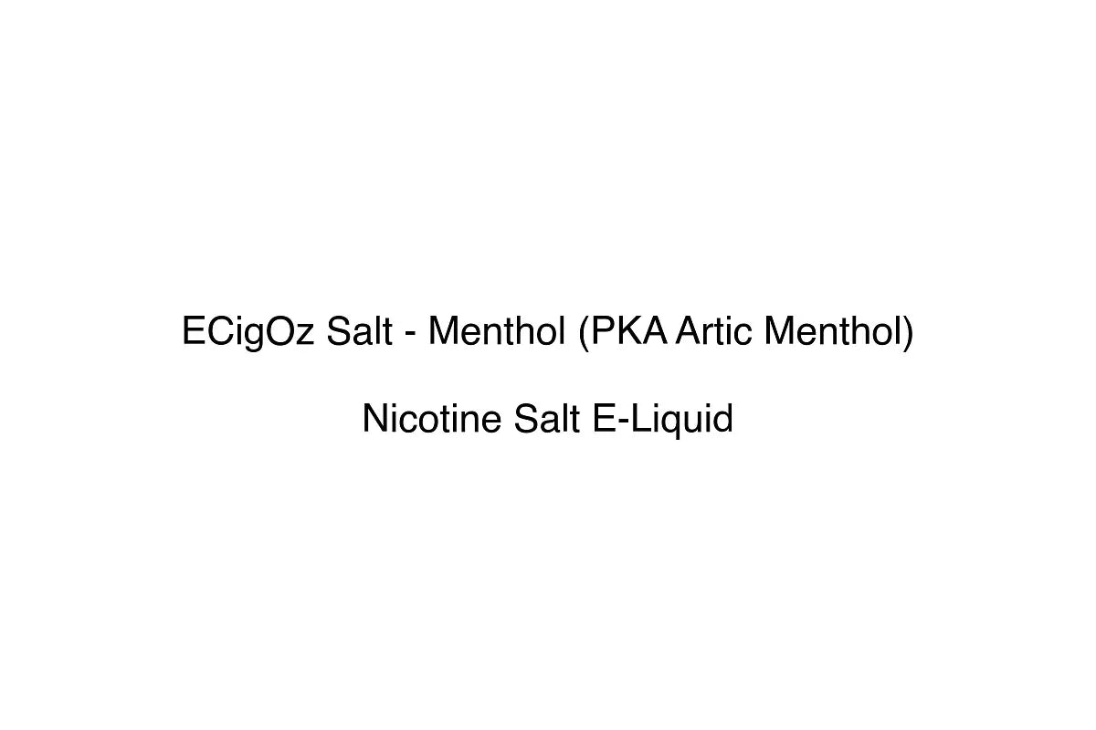 ECigOz Salt - Menthol (PKA Artic Menthol) - Nicotine Salt E-Liquid