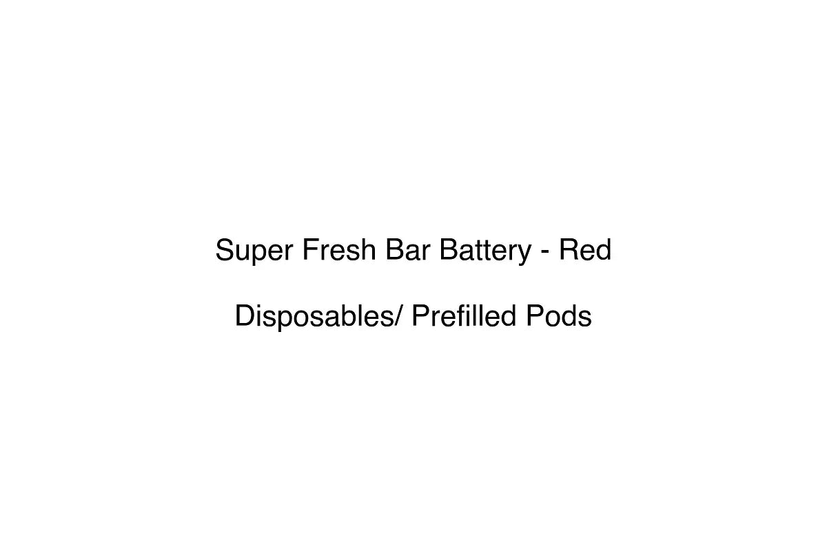 Super Fresh Bar Battery - Red - Disposables/ Prefilled Pods