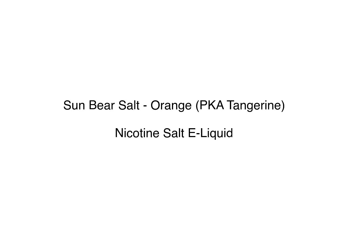 Sun Bear Salt - Orange (PKA Tangerine) - Nicotine Salt E-Liquid