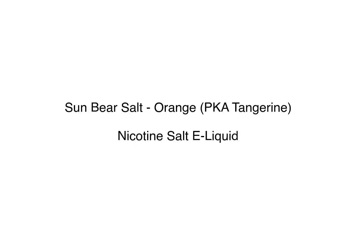 Sun Bear Salt - Orange (PKA Tangerine) - Nicotine Salt E-Liquid