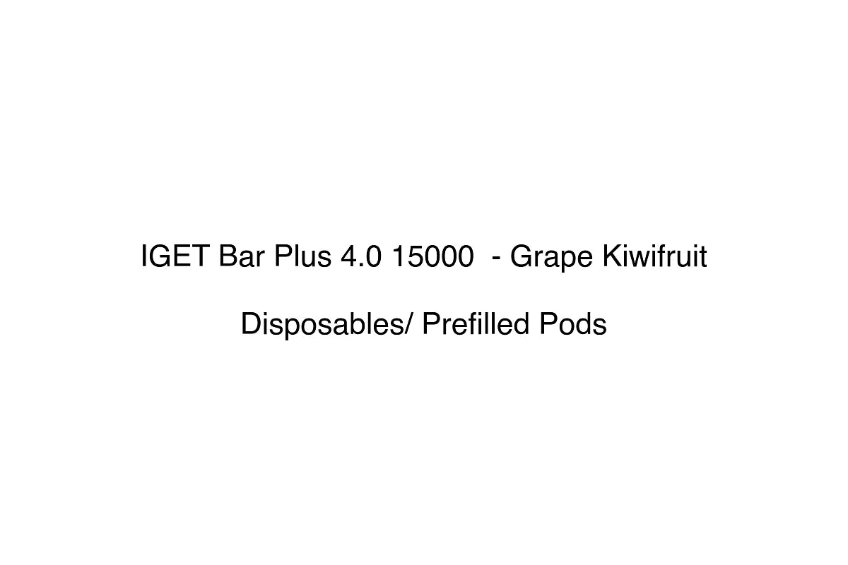 IGET Bar Plus 4.0 15000 - Grape Kiwifruit - Disposables/ Prefilled Pods