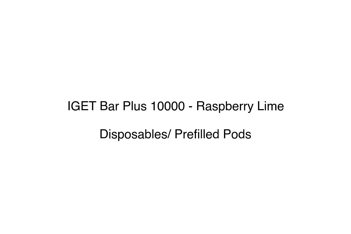 IGET Bar Plus 10000 - Raspberry Lime - Disposables/ Prefilled Pods