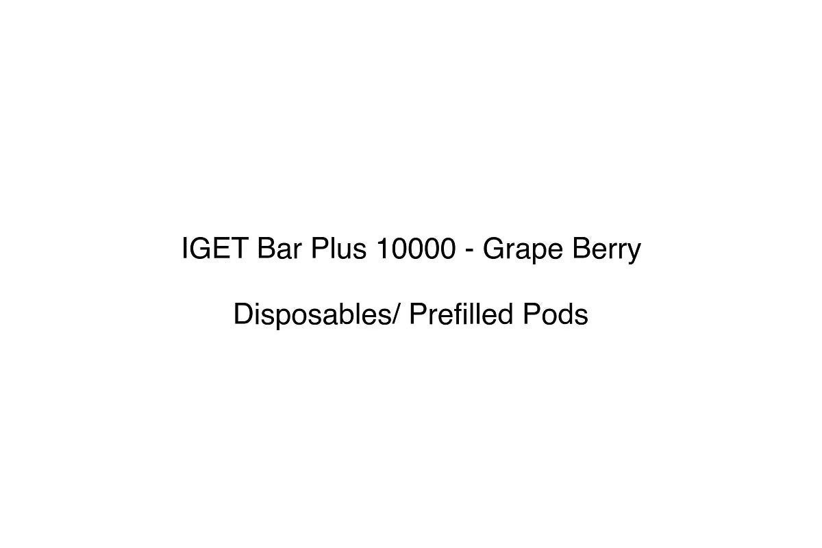 IGET Bar Plus 10000 - Grape Berry - Disposables/ Prefilled Pods