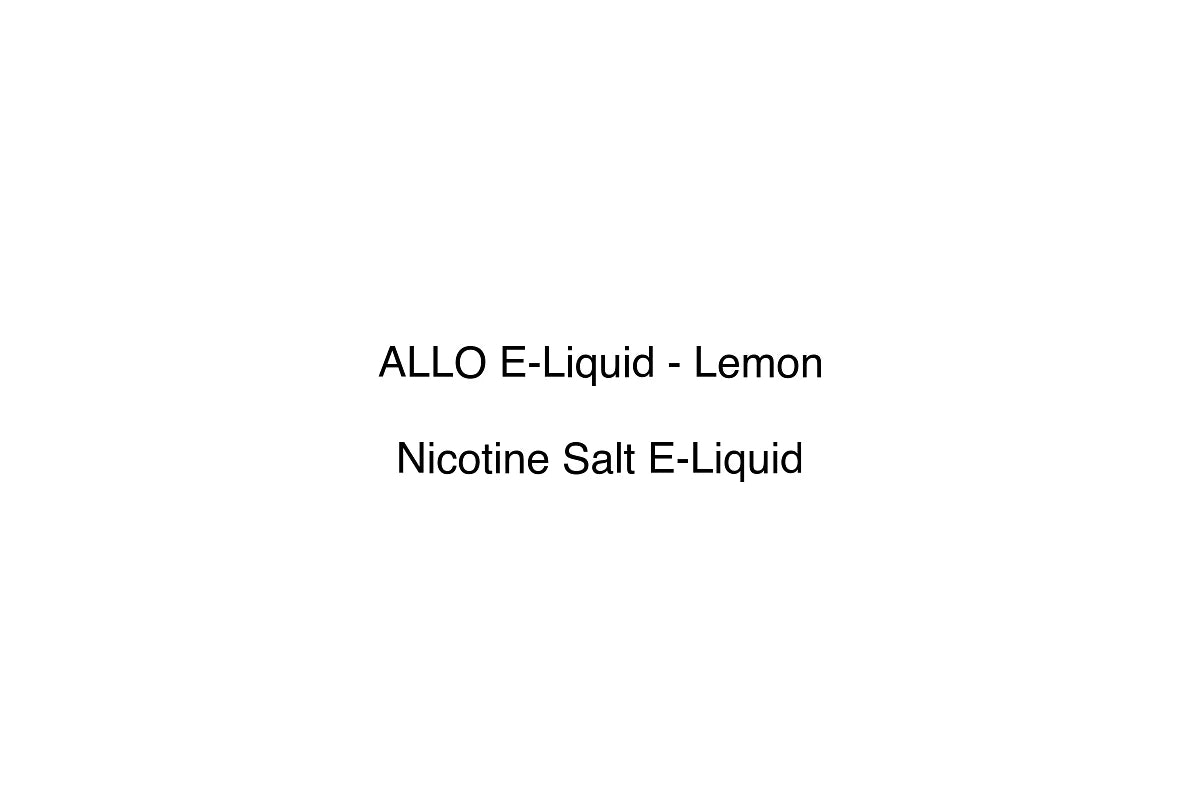 ALLO E-Liquid - Lemon - Nicotine Salt E-Liquid