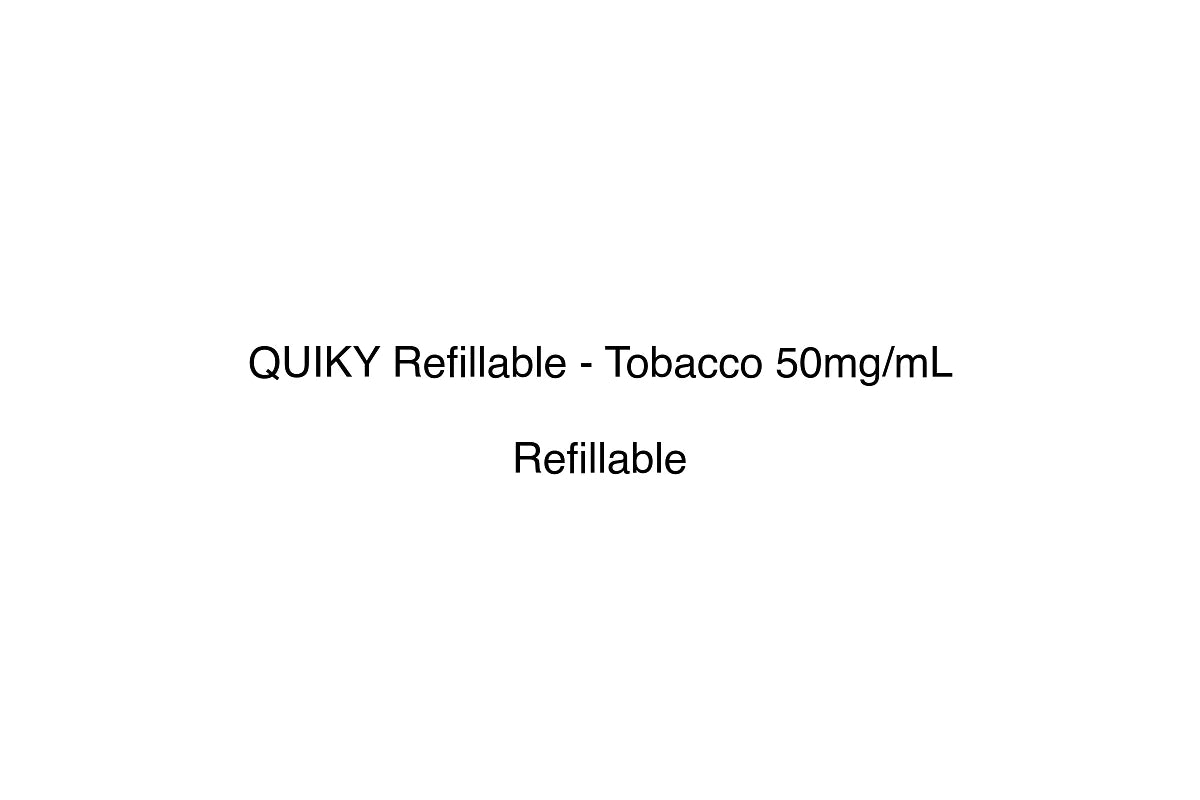 QUIKY Refillable - Tobacco 50mg/mL - Refillable