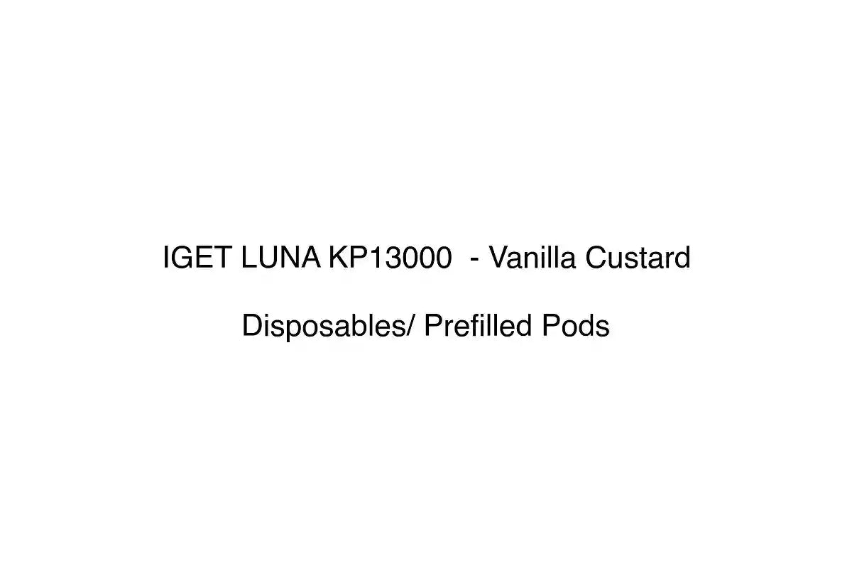 IGET LUNA KP13000 - Vanilla Custard - Disposables/ Prefilled Pods