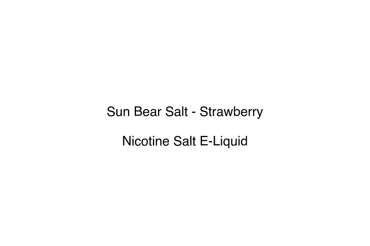 Sun Bear Salt - Strawberry - Nicotine Salt E-Liquid
