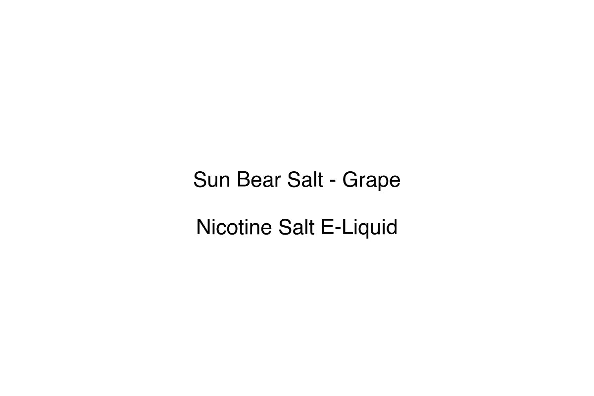 Sun Bear Salt - Grape - Nicotine Salt E-Liquid