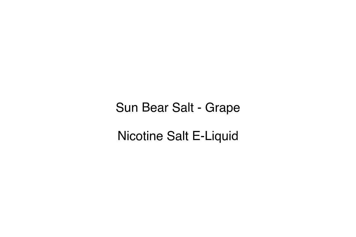 Sun Bear Salt - Grape - Nicotine Salt E-Liquid