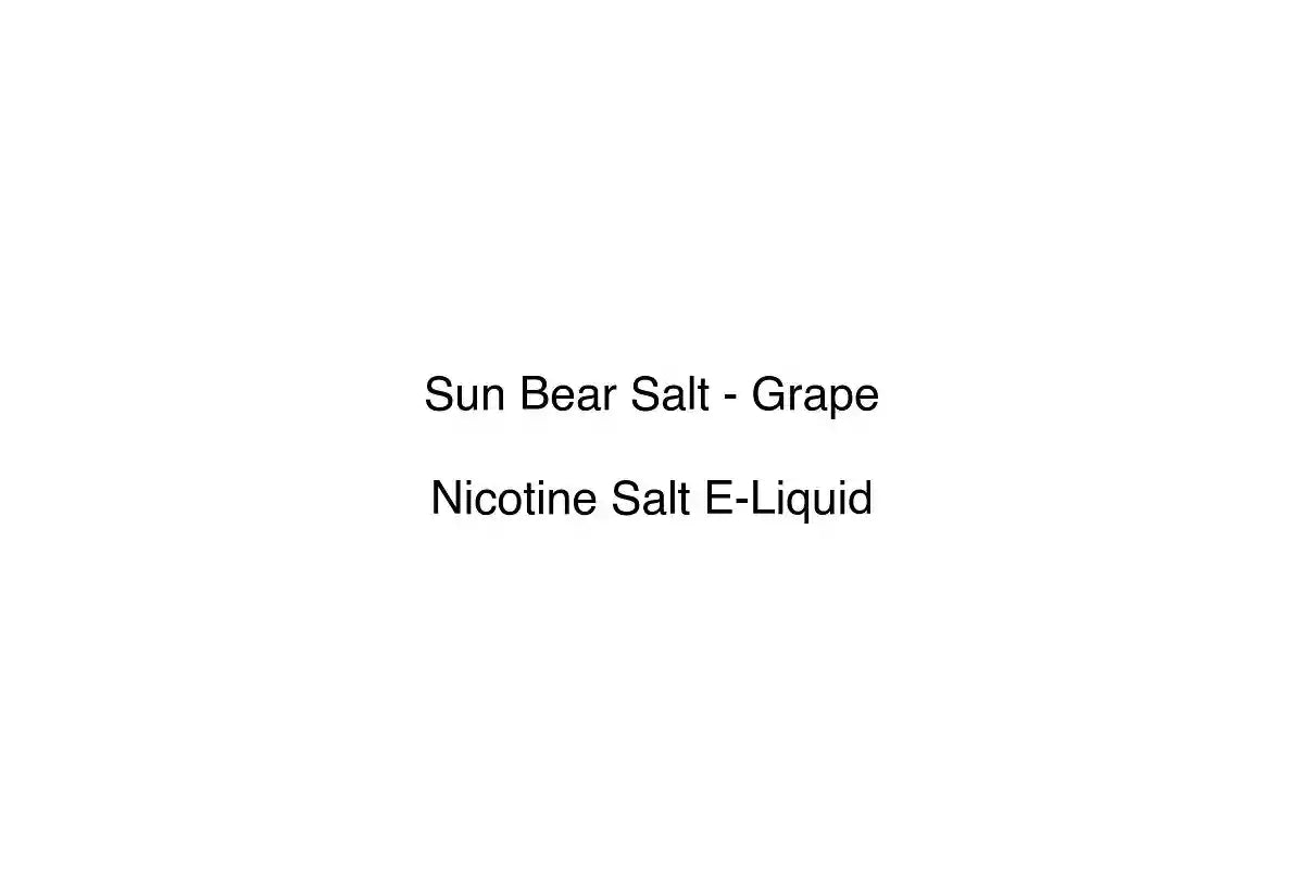 Sun Bear Salt - Grape - Nicotine Salt E-Liquid
