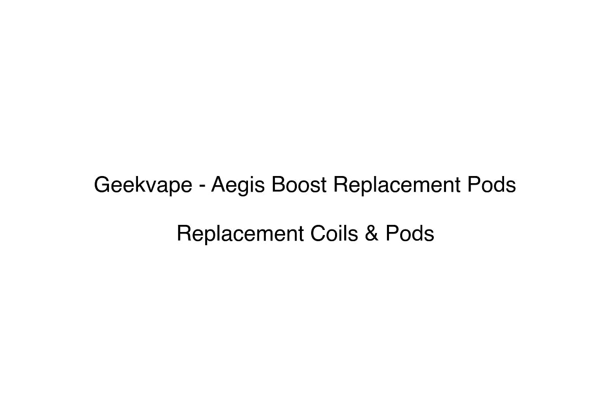 Geekvape - Aegis Boost Replacement Pods - Replacement Coils & Pods