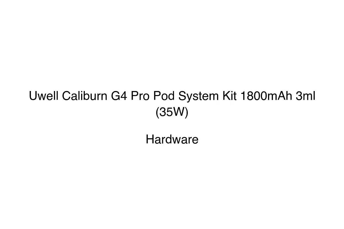 Uwell Caliburn G4 Pro Pod System Kit 1800mAh 3ml (35W) - Hardware
