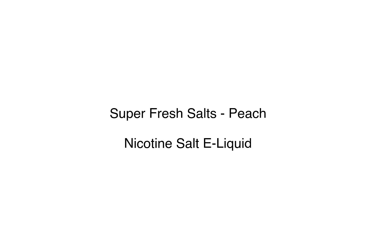 Super Fresh Salts - Peach - Nicotine Salt E-Liquid