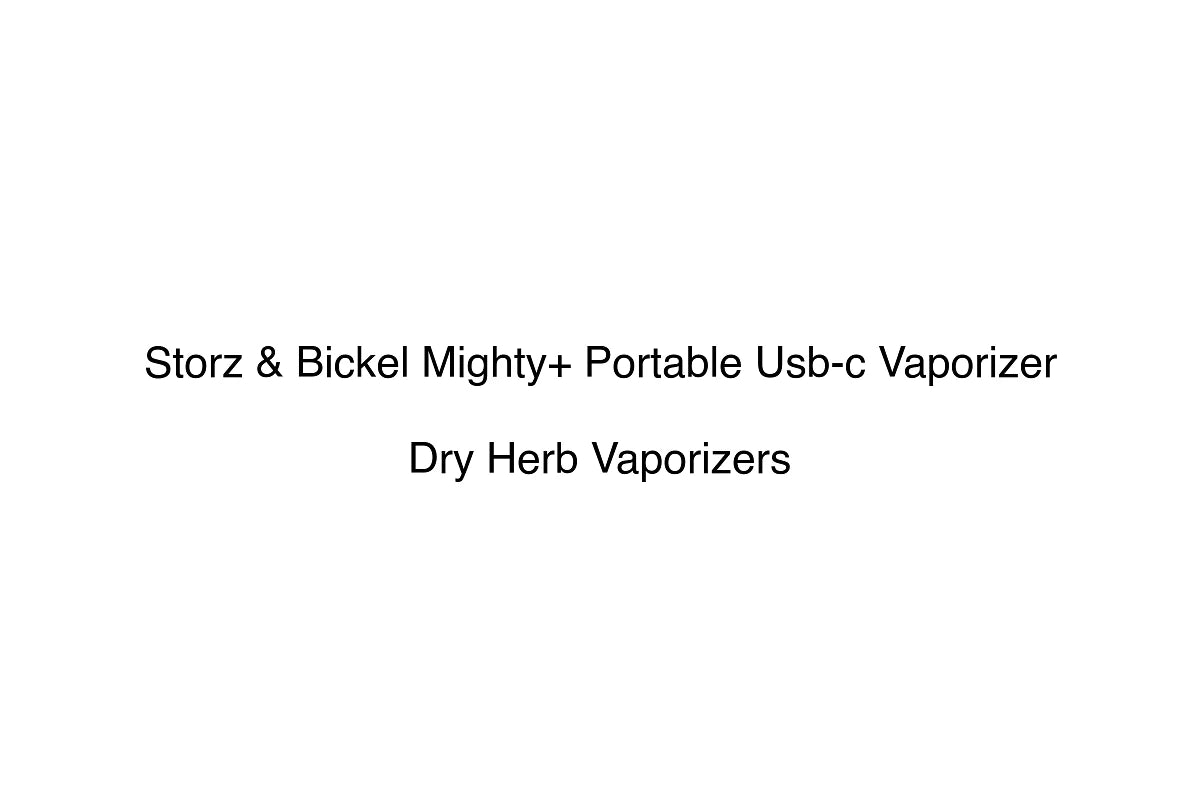 Storz & Bickel Mighty+ Portable Usb-c Vaporizer - Dry Herb Vaporizers