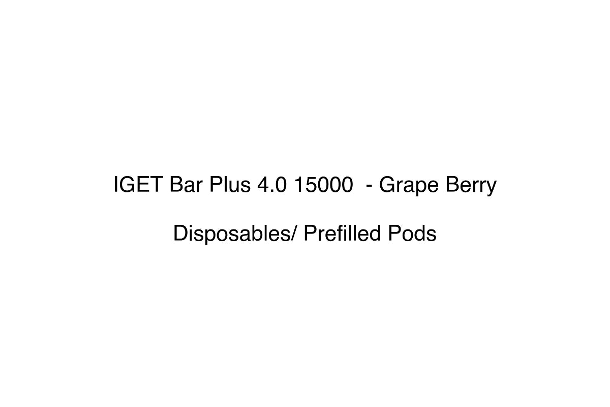 IGET Bar Plus 4.0 15000 - Grape Berry - Disposables/ Prefilled Pods