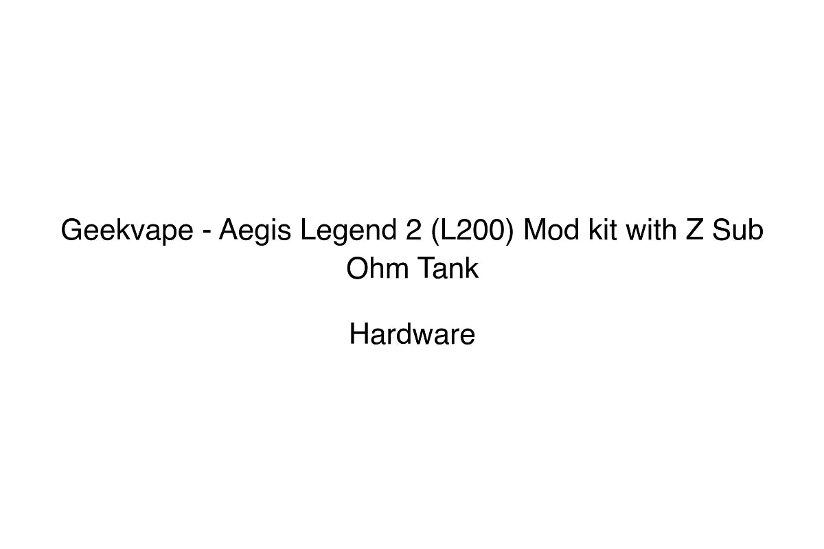 Geekvape - Aegis Legend 2 (L200) Mod kit with Z Sub Ohm Tank - Hardware