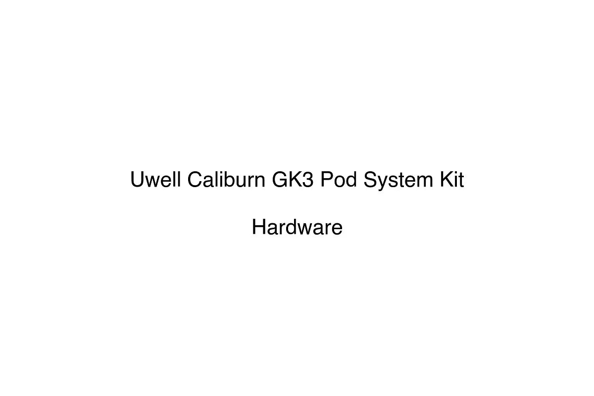 Uwell Caliburn GK3 Pod System Kit - Hardware