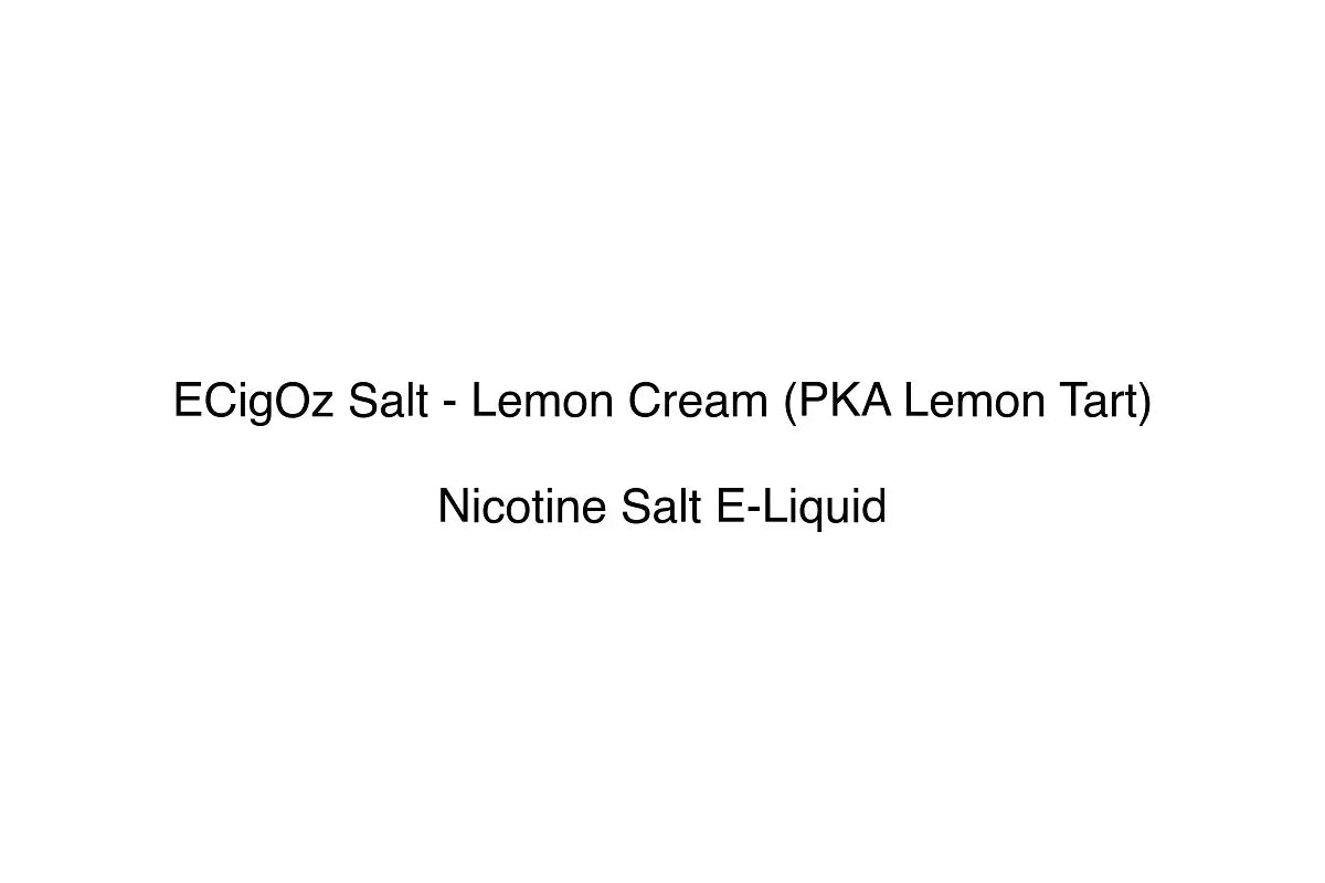 ECigOz Salt - Lemon Cream (PKA Lemon Tart) - Nicotine Salt E-Liquid