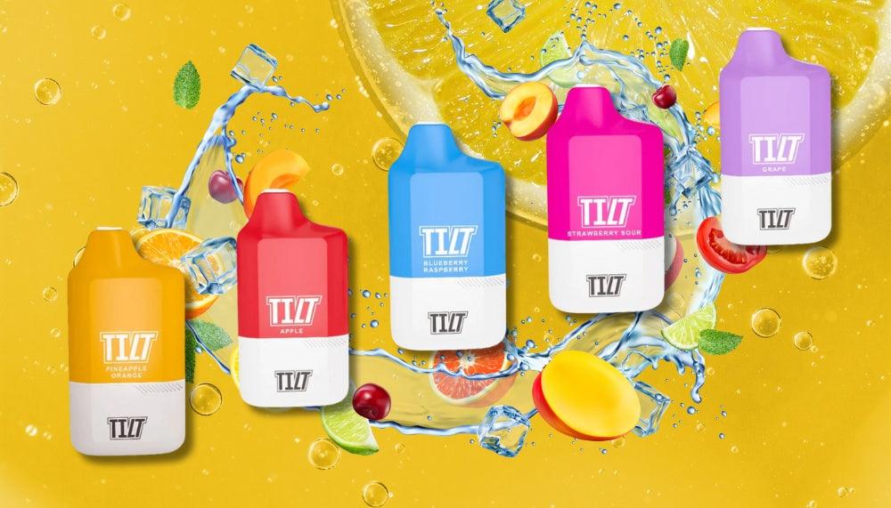 Tilt disposable vape with various flavors