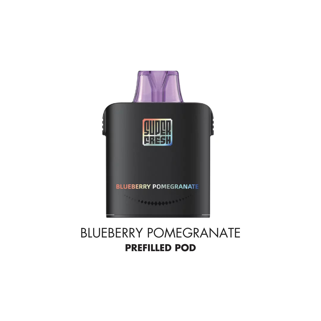 Super Fresh XP-18000 Pod – Blueberry Pomegranate flavour for a rich, fruity vape experience