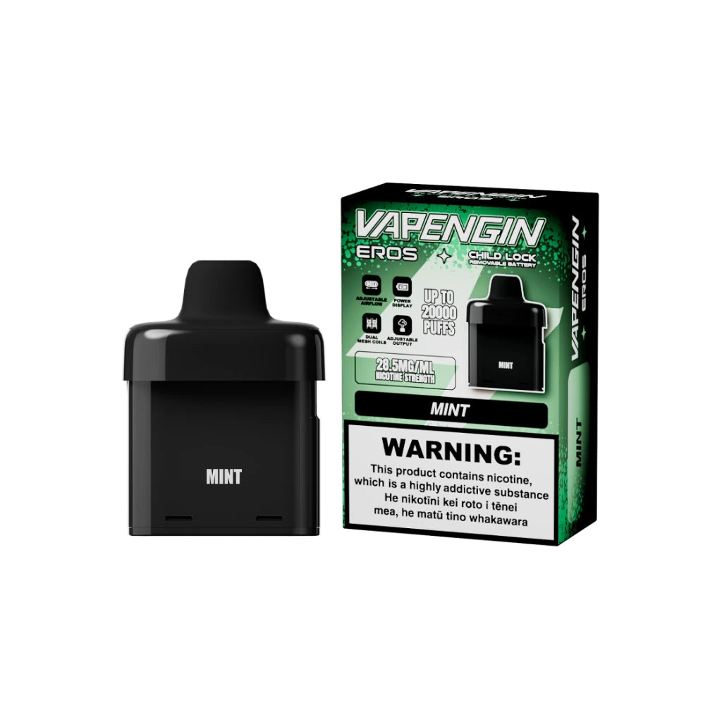 Vapengin Eros Pod in Mint flavour, 20,000 puffs, 22mL e-liquid