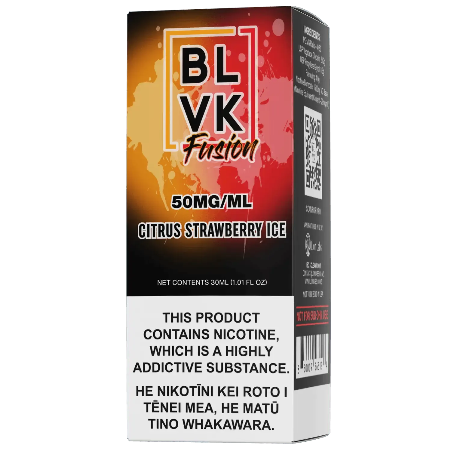 BLVK FUSION - Citrus Strawberry Ice - Vape Vend