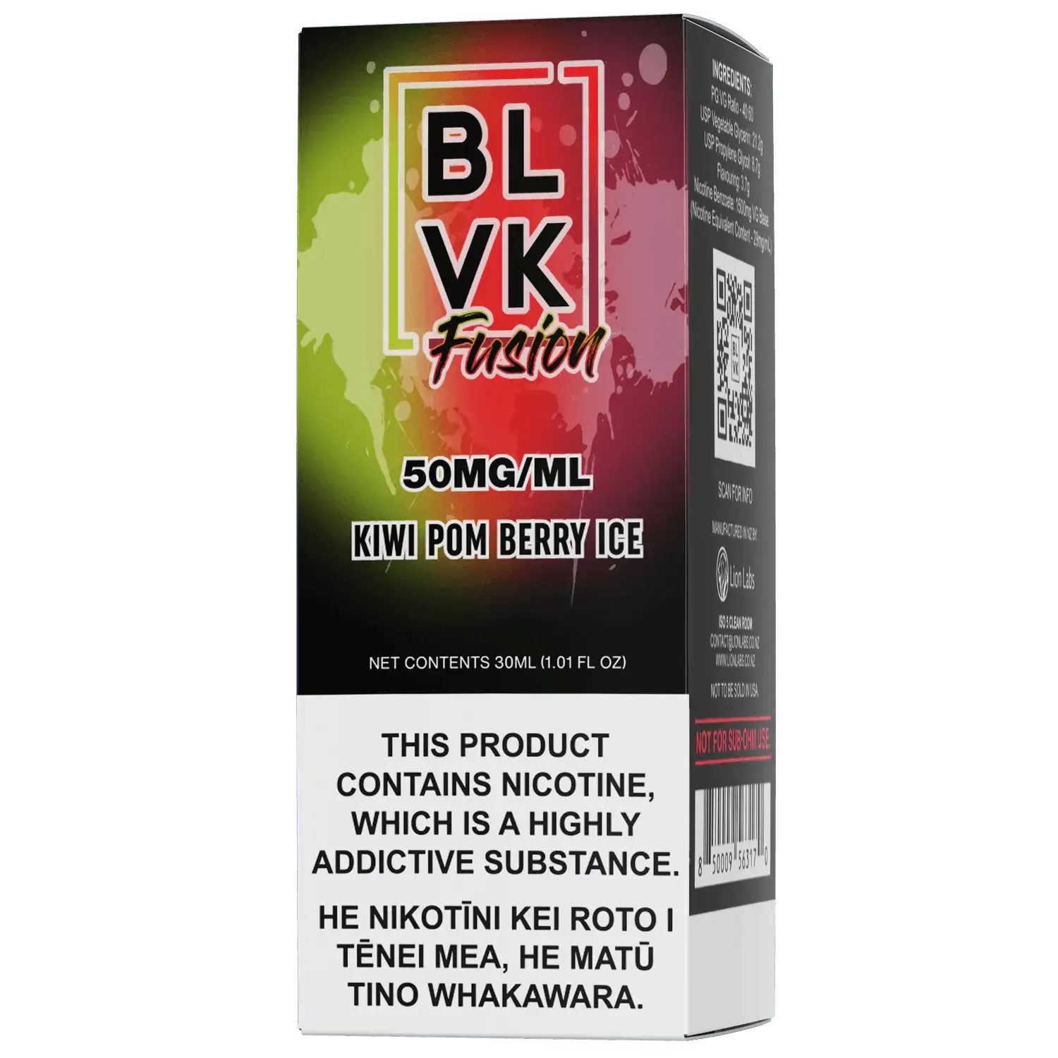 BLVK FUSION - Kiwi Pom Berry Ice - Vape Vend