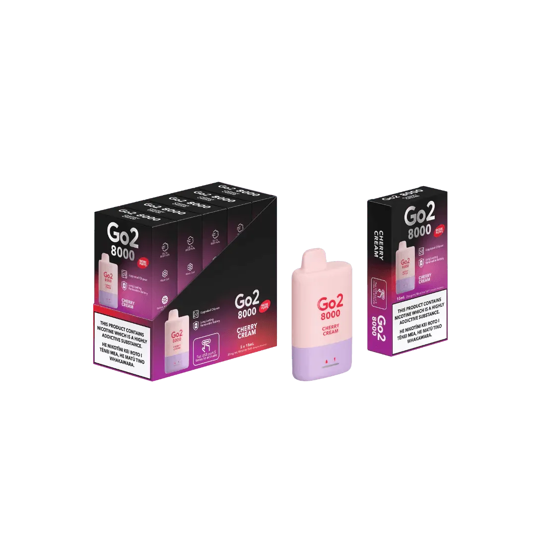 Go2 8000 Disposable Cherry Cream 35mg/mL - Vape Vend