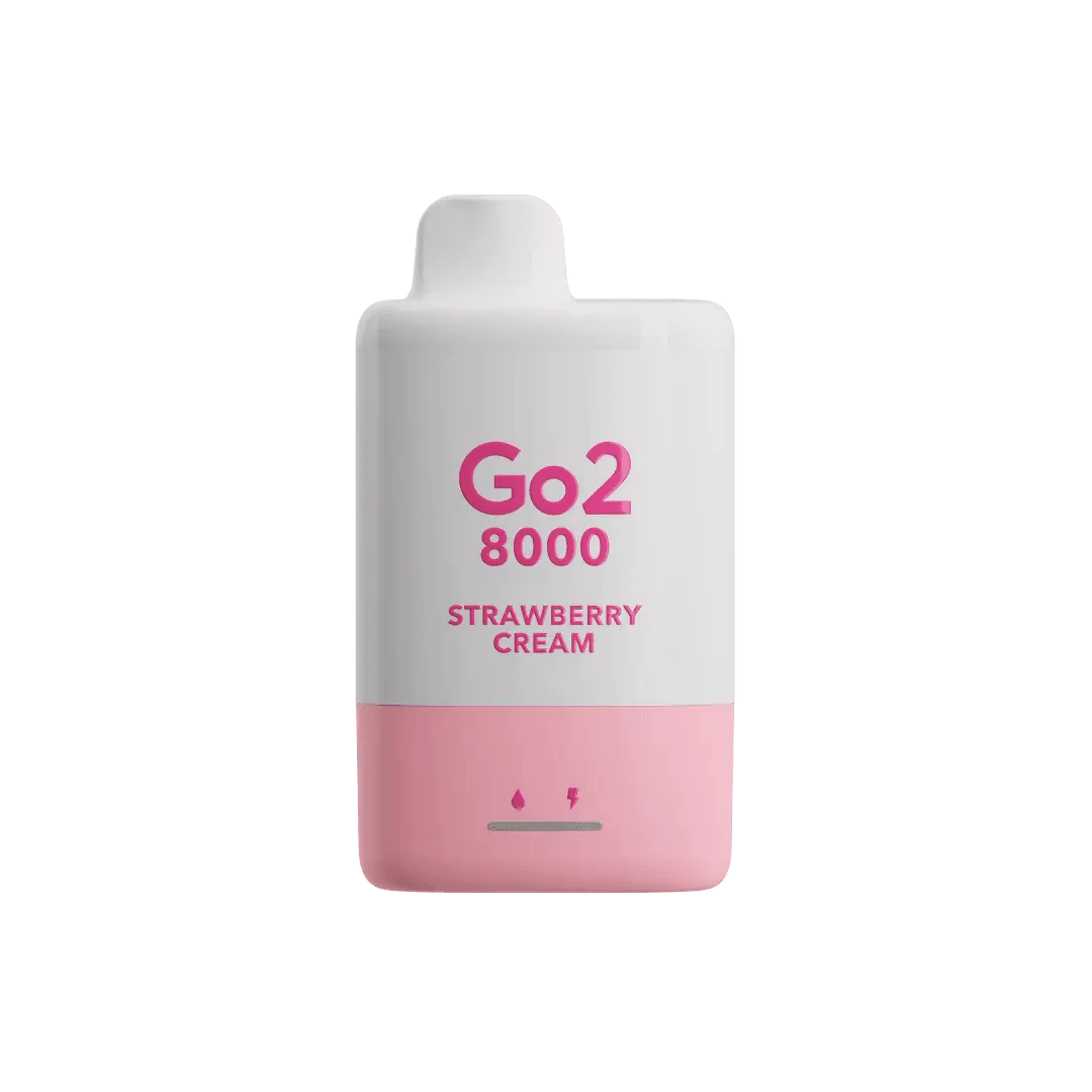 Go2 8000 Disposable Strawberry Cream 35mg/mL - Vape Vend