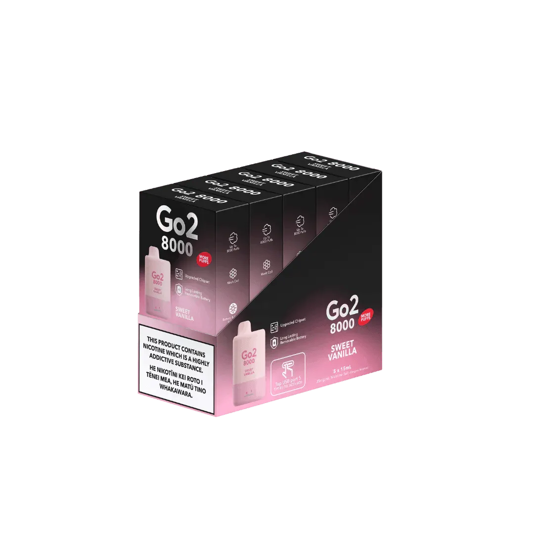 Go2 8000 Disposable Sweet Vanilla 35mg/mL - Vape Vend