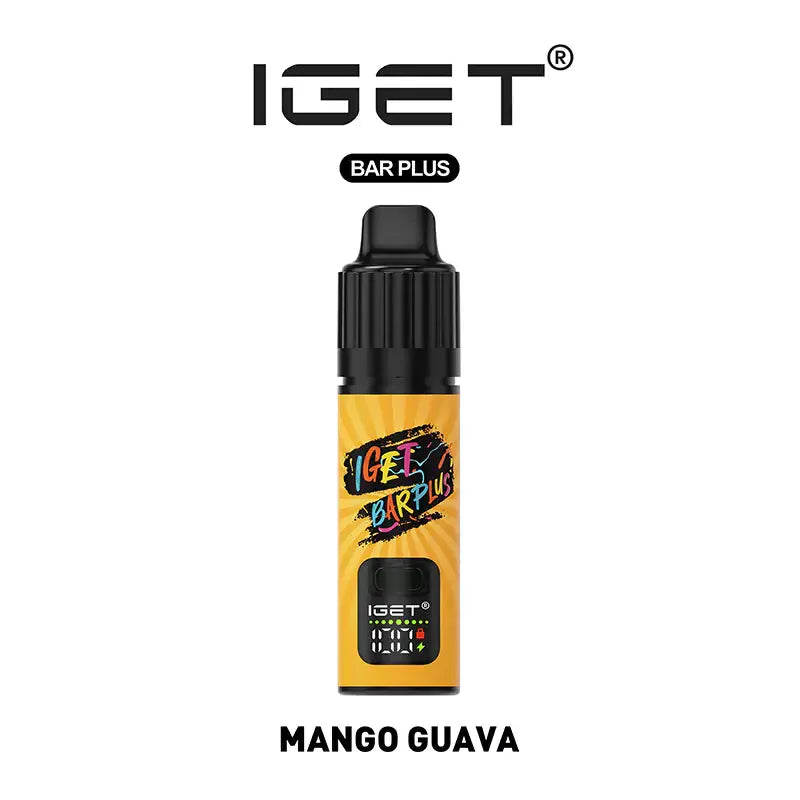 IGET Bar Plus 10000 kit Mango Guava flavor with a sweet, fruity tropical fusion