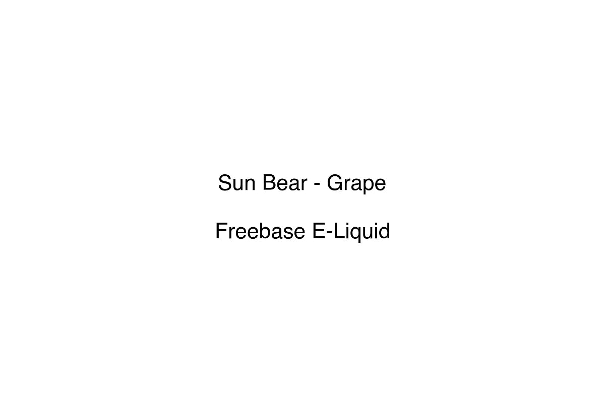 Sun Bear - Grape - Freebase E-Liquid