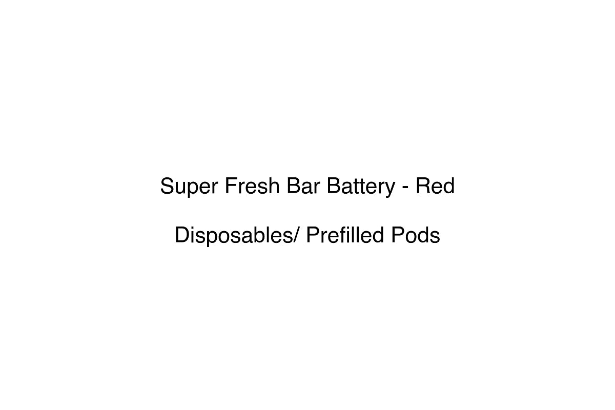 Super Fresh Bar Battery - Red - Disposables/ Prefilled Pods