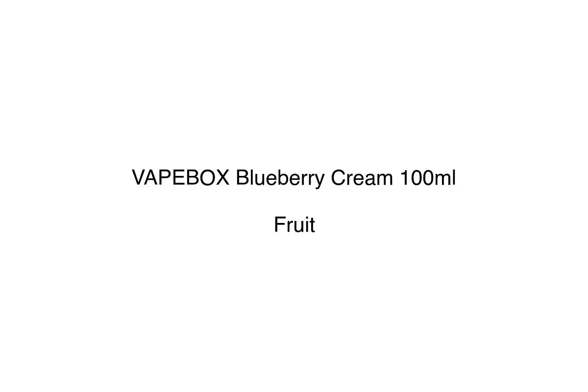 VAPEBOX Blueberry Cream 100ml - Fruit