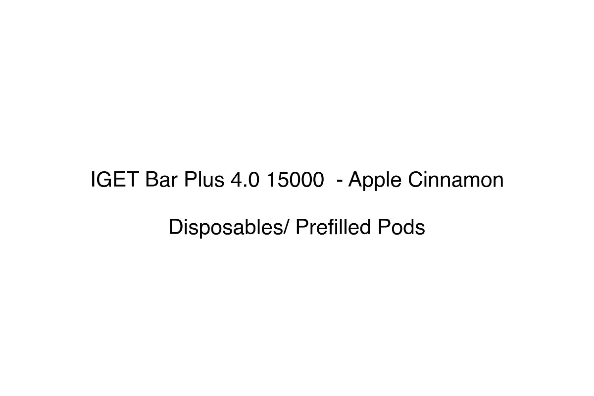 IGET Bar Plus 4.0 15000  - Apple Cinnamon - Disposables/ Prefilled Pods