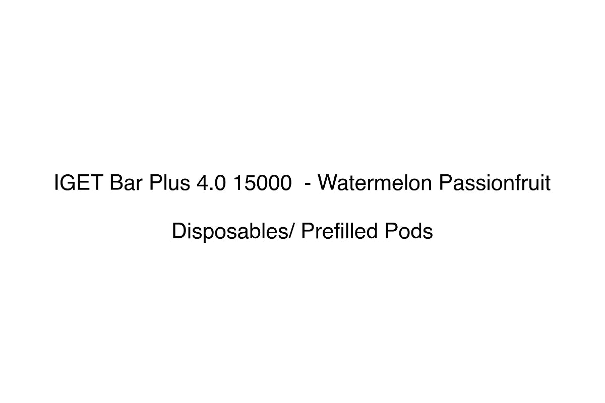 IGET Bar Plus 4.0 15000  - Watermelon Passionfruit - Disposables/ Prefilled Pods