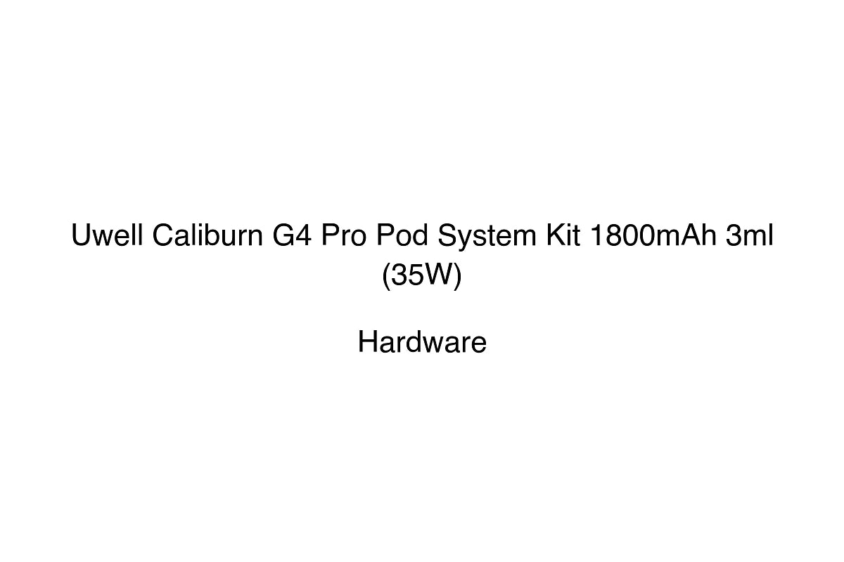 Uwell Caliburn G4 Pro Pod System Kit 1800mAh 3ml (35W) - Hardware
