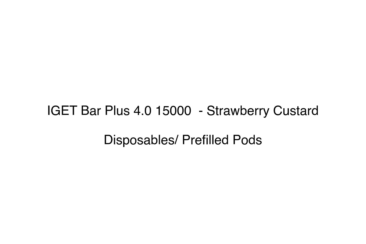IGET Bar Plus 4.0 15000  - Strawberry Custard - Disposables/ Prefilled Pods