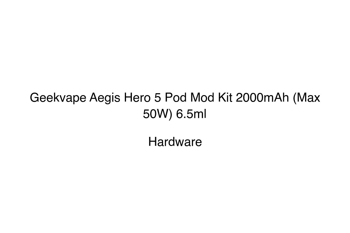 Geekvape Aegis Hero 5 Pod Mod Kit 2000mAh (Max 50W) 6.5ml - Hardware